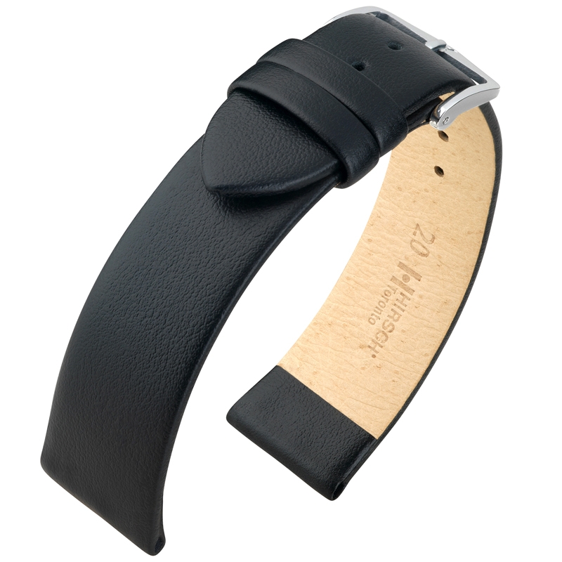 Hirsch Toronto Watch Strap Italian Calf Skin Black