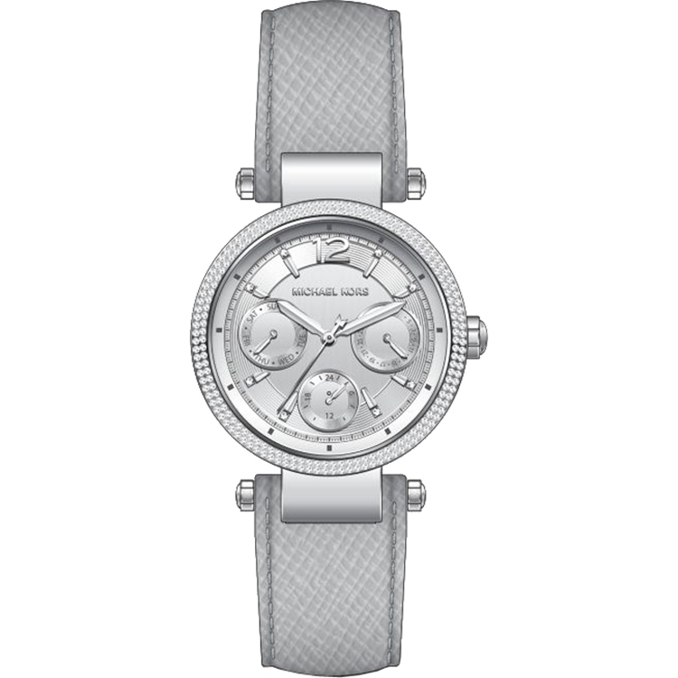 Michael Kors MK2503 Watch Strap Grey Leather