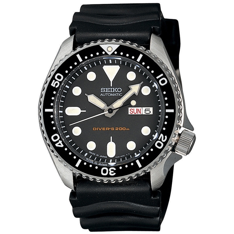 Seiko Diver Z22 Watch Strap SKX007 Black Rubber