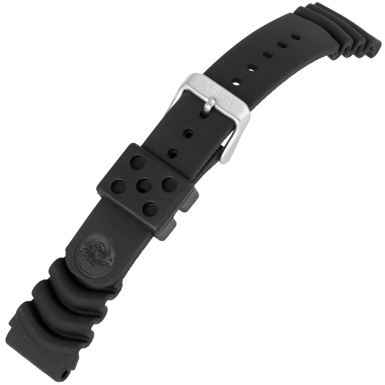 har opdragelse filosofi Seiko Watch Strap for Divers Watches Black Rubber - 20mm