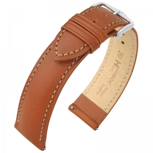 Hirsch Kent Artisan Watch Band Italian Calf Skin Golden Brown