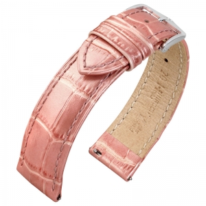 Hirsch Duke Watch Band Alligatorgrain Metallic Pink Limited Edition