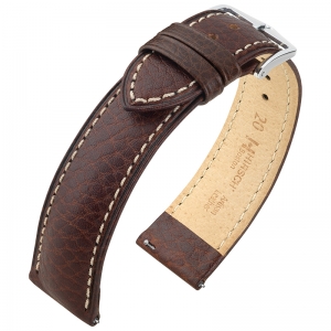 Hirsch Boston Watch Strap Buffalo Calf Brown