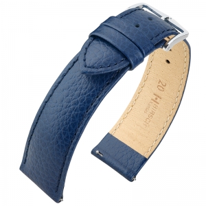 Hirsch Kansas Watchband Buffalograin Blue