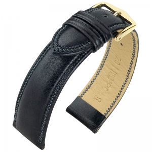 Hirsch Ascot Watch Band British Calf Skin Black