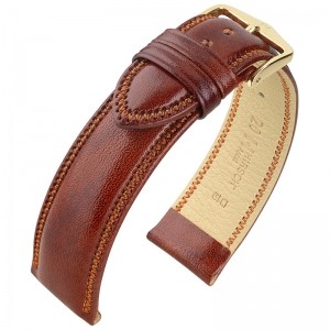 Hirsch Ascot Watch Band British Calf Skin Golden Brown