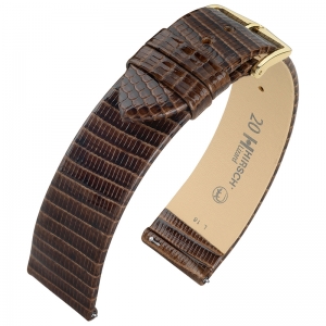 Hirsch Lizard Watch Band Premium Lizardskin Brown