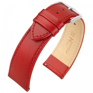 Hirsch Osiris Watch Band Box Leather Red