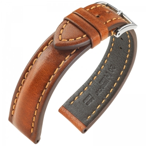 Hirsch Lucca Artisan Watchband Golden Brown