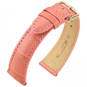 Hirsch London Watch Strap Alligator Skin Matte Pink