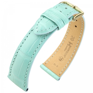 Hirsch London Watch Strap Alligator Skin Matte Light Blue