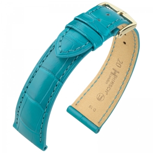 Hirsch London Watch Strap Alligator Skin Matte Turquoise