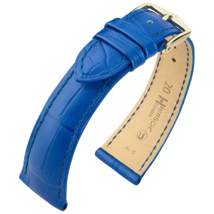 Hirsch London Watch Strap Alligator Skin Matte Royal Blue