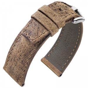 Hirsch Tritone Watch Strap for Panerai Kudu Antelope Skin Matte Brown