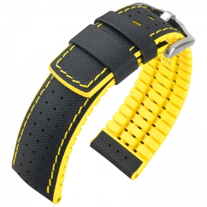 Hirsch Robby Performance Collection Black/Yellow Leather/Caoutchouc 300m WR