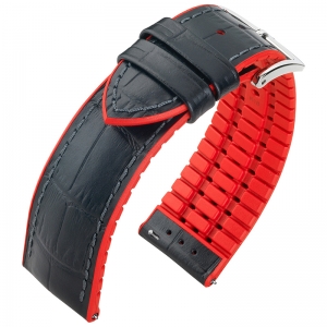 Hirsch Andy Performance Collection Black/Red Leather/Rubber 300m WR