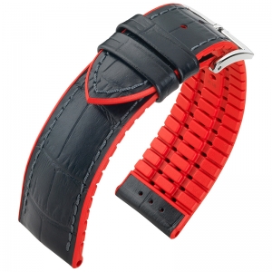 Hirsch Andy Performance Collection Black/Red Leather/Rubber 300m WR