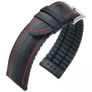 Hirsch George Performance Collection Black Leather/Rubber Red Stichting 300m WR