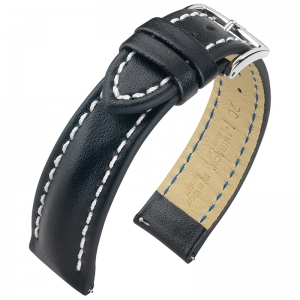 Hirsch Heavy Calf Water-Resistant Watch Band Black