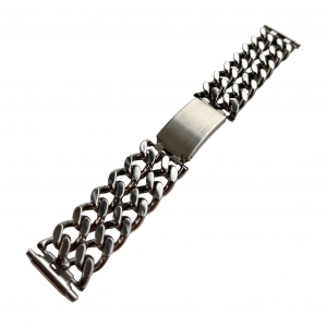 Expandro Double Chain Link Steel Bracelet 722/22 - Vintage New Old Stock 1970's