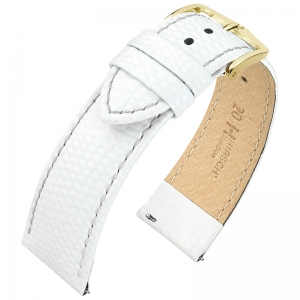 Hirsch Rainbow Watch Band Lizardgrain Weiss