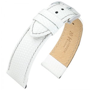 OPEN END: Hirsch Rainbow Watch Band Lizardgrain White