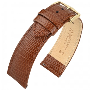 Hirsch Rainbow Watch Band Lizardgrain Light Brown