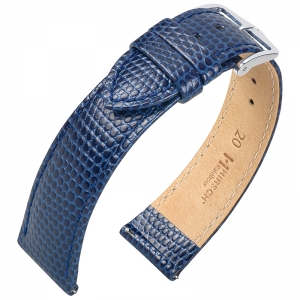 Hirsch Rainbow Watch Band Lizardgrain Blue