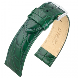 Hirsch Crocograin Watch Band Green