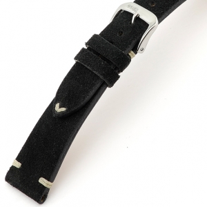 Rios Hudson Watch Strap Suede Black