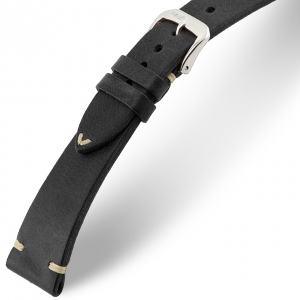 Rios Bedford Watch Strap Vintage Leather Black