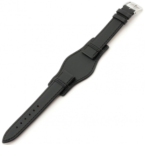 Rios Tula Bund Watch Strap Russian Leather Black