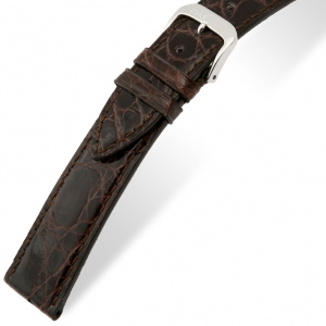 Rios Lord Watch Strap Crocodile Skin Brown