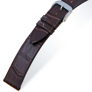 Happel Charleston Alligatorgrain Watch Strap Brown