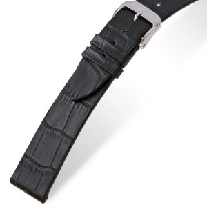 Happel Charleston Alligatorgrain Watch Strap Black