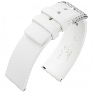 Hirsch Pure Watch Band Caoutchouc White