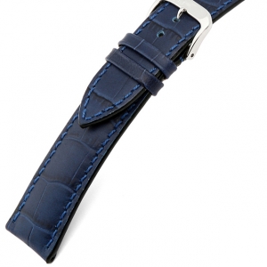 Happel Jackson Alligatorgrain Watch Strap Blue