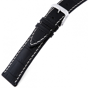 Happel Tupelo Alligatorgrain Watch Strap Black