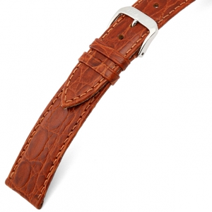 Happel Bahia Crocograin Watch Strap Cognac