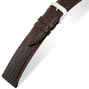 Happel Bahia Crocograin Watch Strap Brown