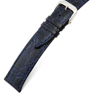 Happel Bahia Crocograin Watch Strap Blue