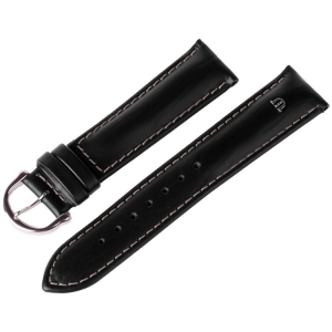 Maurice Lacroix Watch Strap Calf Skin Black With Gray Stitching