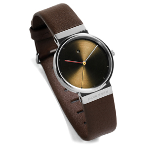 Jacob Jensen Watch Band 853 dark-brown leather 17mm