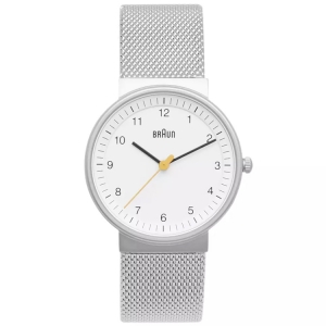 Braun BN0031WHSLMHL Watch Strap Silver Mesh (Milanese)