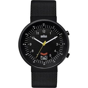 Braun BN0087BKBKMHG Watch Strap Black Mesh (Milanese)