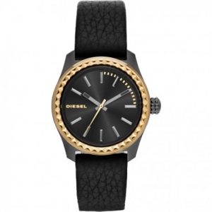 Diesel DZ5408 Watch Strap Black Leather