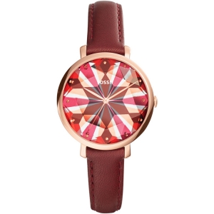 Fossil ES3904 Watch Strap Red Leather