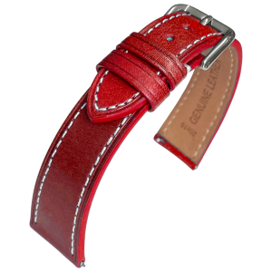 Calf Skin Watch Strap Vintage Red