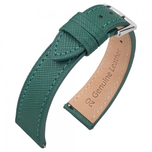 Saffiano Calf Skin Watch Strap Dark Green