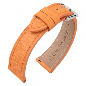 Saffiano Calf Skin Watch Strap Orange
